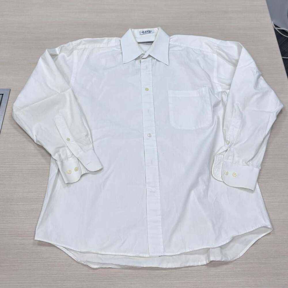 Monsieur by Givenchy Dress Shirt Size 15.5 32/33 White Cotton
